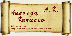 Andrija Kuručev vizit kartica